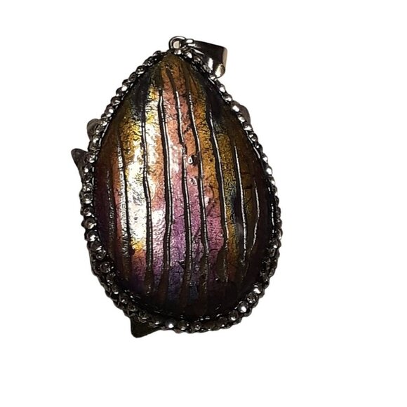 Pendant Natural Amethyst Geodes Healing Crystals Purple 2.5" - Picture 4 of 6